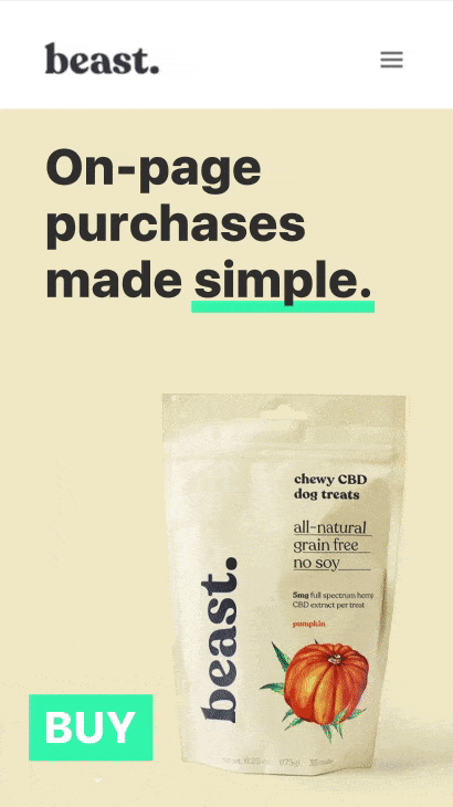 Venby on page purchase ecommerce
